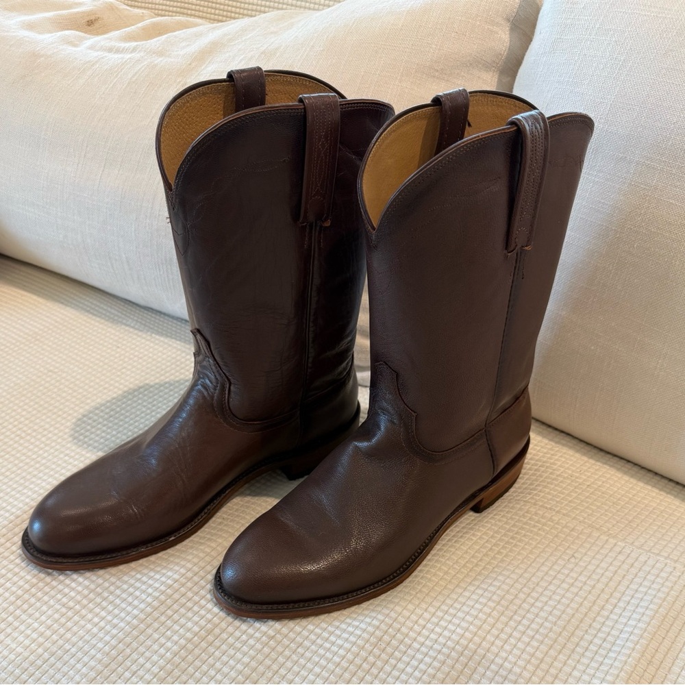 Men's Brown Leather Cowboy Boots